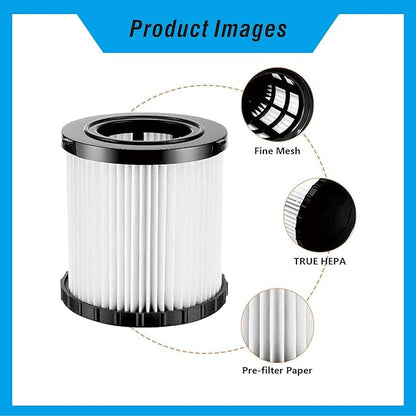 Suitable for DeWalt DCV580/DCV581H Vacuum Filter Replacement, Pack of 2