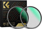 K&F CONCEPT 77mm Black Diffusion 1/4 & 1/8 Lens Filter Kit (2 Pcs), Mist Cinematic Effect Filter for Vlog/Video/Portrait Image with 28 Multi-Layer Coated