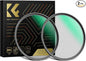 K&F CONCEPT 49mm Black Diffusion 1/4 & 1/8 Lens Filter Kit (2 Pcs), Mist Cinematic Effect Filter for Vlog/Video/Portrait Image with 28 Multi-Layer Coated