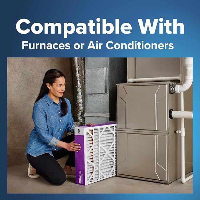 Filtrete 16x25x4 AC Furnace Air Filter, MPR 1550, MERV 12, Fits Lennox & Honeywell, CERTIFIED Asthma & Allergy Friendly, Electrostatic Air Cleaning Filter, 4-Pack (actual size 15.88 x 24.56 x 4.31)