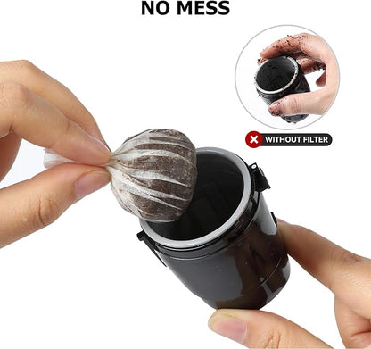 Disposable Coffee Filters for My K-Cup, K-Carafe, Cuisinart SS-RFC and Other Large Reusable Filter Cups (White 100 Count)
