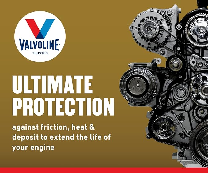 Valvoline Extended Protection High Mileage with Ultra MaxLife Technology 0W-20 Full Synthetic Motor Oil 5 QT (Pack of 2)