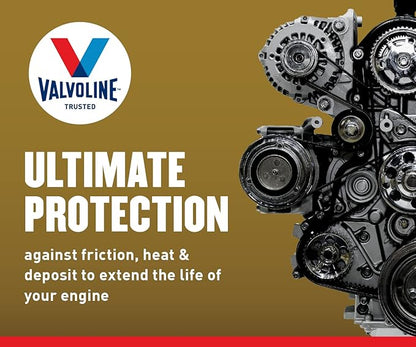 Valvoline Extended Protection High Mileage with Ultra MaxLife Technology 0W-20 Full Synthetic Motor Oil 5 QT (Pack of 2)