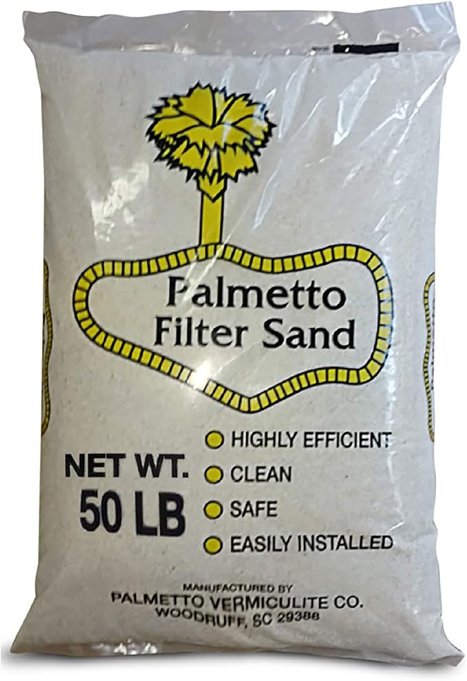 Palmetto 3 Pack Pool Filter Sand, Clean and Clear Water, Natural Sand for Residential and Commercial Pool Sand Filter Pumps, 50 Pound