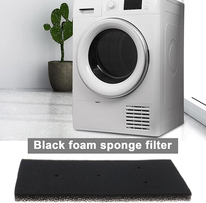 The Lord of the Tools 2Pcs Foam Sponge Filters Replacement 481010716911 8015250474909 Compatible with Whirlpool Filters Heat Pump Dryer Filter 230x115x 14mm