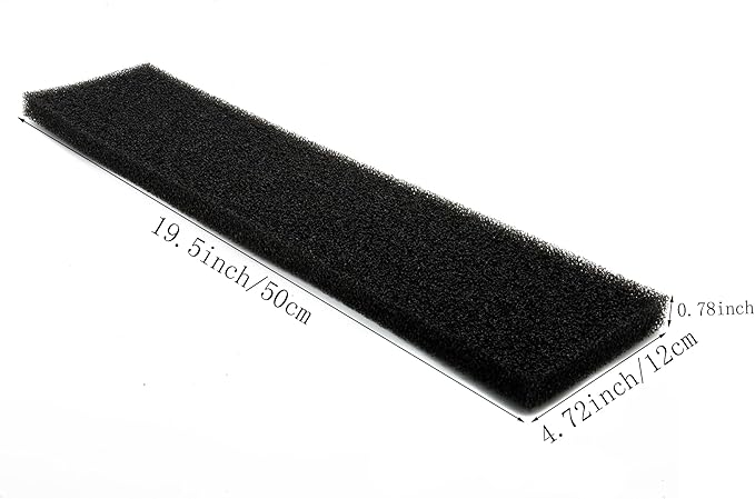 ALEGI Aquarium Filter Sponge Pad 30PPI / 40PPI / 60PPI Bio Sponge Filter Media Cut-to-Size Foam for Fish Tank, Pond Filter (19.5" x 4.72" x 0.78" - 30ppi)