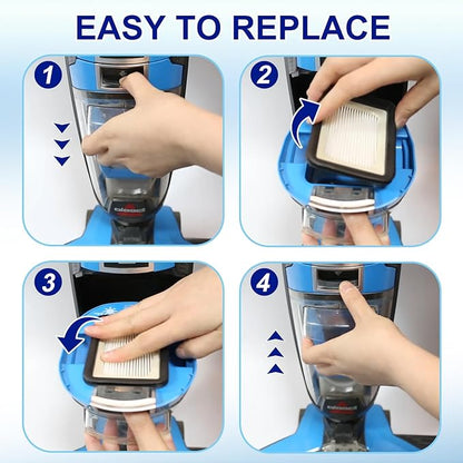 6 Pack 1866 Filter Replacement Parts for Bissell CrossWave Vacuum 1785 3888A & Crosswave Pet Pro 2306A & CrossWave Max 2551 2554A 2596 & Crosswave HydroSteam 35151 3518 Cordless Wet Dry Vac, 1608684