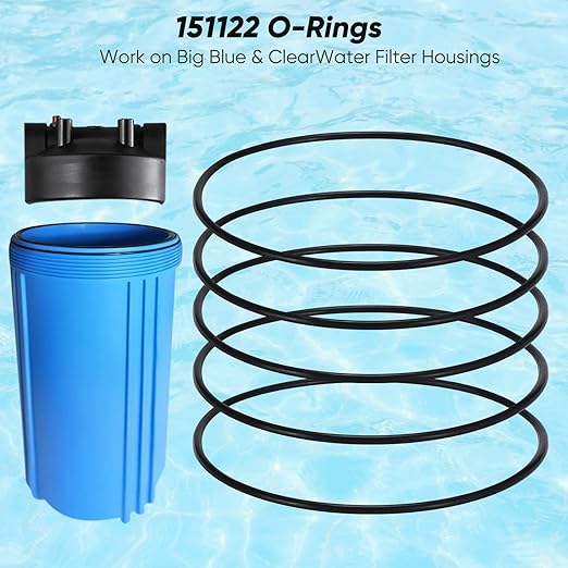 151122 Water Filter o-Ring for Pentek Big Blue Water Filter O-Ring 151122-27, 01019189，151122-03 Size 5.5" Buna-N (5-Pack)