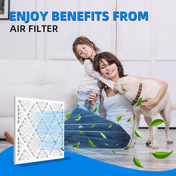 (6 Pack) 12x20x1 Air Filter, MPR 1900 & FPR 10, MERV 13 Pleated Air Filter (Actual Size: 11.75x19.75x0.75 inch)