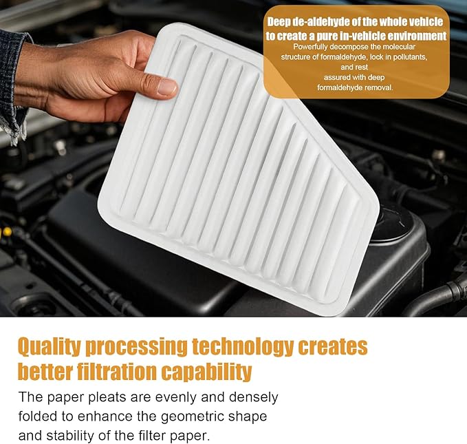 Engine Air filter Compatible with some Toyota, Lexus, Pontiac, and Scion models that comply with OE 17801-31120