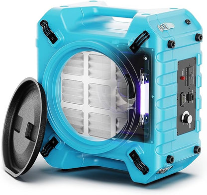 ALORAIR PureAiro HEPA Pro 870 Air Scrubber | UV-C Light Sterilization | 3-Stage Filtration Negative Machine Air Scrubber| Professional Water Damage Restoration for Air Cleaner | up to 550 CFM