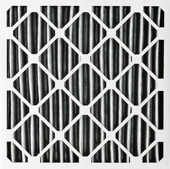 Nordic Pure 25x25x1 (Actual Size: 24 1/2 x 24 1/2 x 3/4) Furnace Air Filters MERV 8 Pleated Plus Carbon 6 Pack