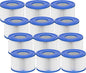 Type VI Hot Tub Filter Cartridge Compatible with Lay-Z-Spa, Coleman SaluSpa 90352E, 58323E, 58323 Swimming Pool Pump (12 Pack)