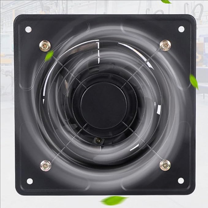 6 inch, High Speed Explosion-Proof Garage Ventilation Fan 6-10 Inch 220V Low Noise Metal Bathroom Exhaust Smoke Fan for Home Use, Greenhouse Easy to Store