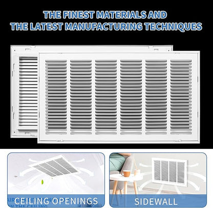 30x20 Return Air Grille [Duct Opening Size],Return Air Vent Cover for Wall Or Ceiling,Steel Return Air Filter Grilles Removable Face/Door for 1 Inch Filters (30"W x 20"H [Duct Opening])