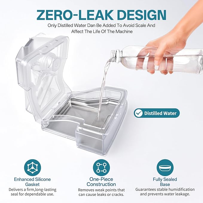 Replacement Water Chamber Compatible with AirSense 10 and Aircurve 10, Perfect Fit and Reliable Water Tank, with 10 Packs Filters Compatible with AirSense 10 & AirCurve 10 CPAP Machines