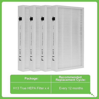 F1 Filter Allergen Reduction, Replacement Filter Compatible with Filtrete C01 T02 Room Air Purifier FAP-C01-F1 and FAP-T02-F1,4 Pack
