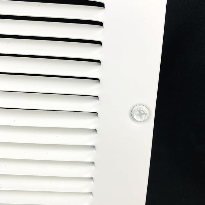 [2 Pack] Fits 6x6 Duct Opening | Steel Return Air Grille by Handua | Vent Cover Grill for Sidewall and Ceiling | White | HVAC Cold Air Intake Grille | Outer Dimensions: 7.75"W X 7.75"