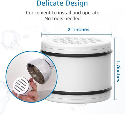 AQUA CREST WHR-140 Shower Filter Replacement Cartridge for Culligan® WHR-140, WSH-C125, ISH-100, HSH-C135, Shower Head Water Filter, with Advanced KDF Filtration Material, Pack of 3