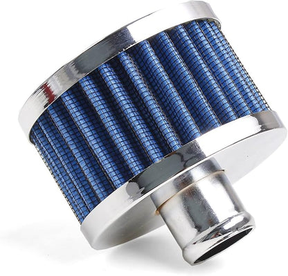 MUGE RACING 23mm Car Air Filter Universal Cold Air Intake Filter High Flow Vent Valve Cover Breather Filter (Blue- 2 Pcs)