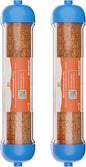 (2 Pack) Mixed Bed Ion Exchange Aquarium Filter Resin 0 PPM RO DI Refillable Housing, Compatible with 10" Reverse Osmosis Water Filtration Systems, for High TDS in Water