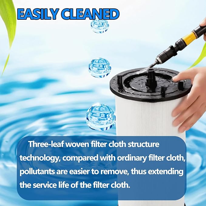 27002-0300S Pool Filter Cartridge Compatible with Sta-Rite System 2 Modular Media PLM300 Pool and Spa Cartridge Filter. Filters up to 300 Square feet. Equipped with air Release Assembly.