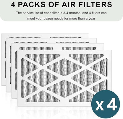 Outer Air Filters for WEN 3410, POWERTEC AF4000/AF4001, Shop Fox W1830 Air Filtration System, Replacement for WEN 90243-026-2, 90243-027-2 Woodworking Air Filters, 4PK (75065)