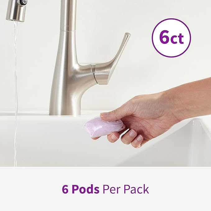 Rejuvenate Disposal Cleaner, 6 Pods, Lavender-Scented Disposal and Pipe Cleaner Pods with Bio-Enzymatic Formula Help Break Down Leftover Food Waste and Remove Odors for A Clean, Fresh Disposal