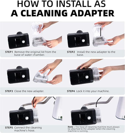 Universal Tubing Adapter for AirSense 10 & AirCurve 10 with Silicone Gasket & 1 Pack Replacement Cartridge Filter Kit, Compatible for Cleaner Machines