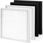 4-Pack X-2480A Replacement Filters Compatible with Xpower Pro Clean X-2480A and X-2580 Mini Air Purifiers 2 HEPA Filters + 2 Activated Carbon Filters Upgraded Version (2)