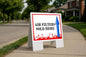 Air Filters Sold Here 4Th Of July American Flag Usa Patriotic Red Blue Stars Up Arrows A-Frame Single Sided 23x23 in. Yard Road Sign