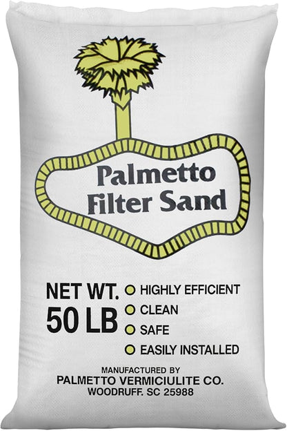 Palmetto 10 Pack Pool Filter Sand, Clean and Clear Water, Natural Sand for Residential and Commercial Pool Sand Filter Pumps, 50 Pound