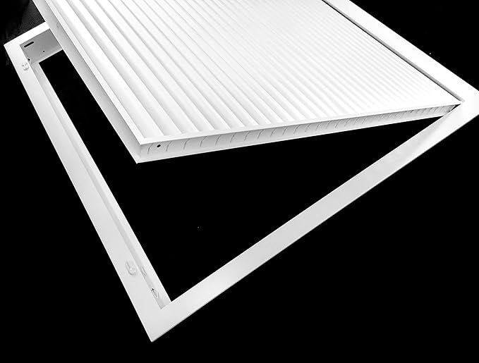 HVAC Premium 20" X 30" Aluminum Return Filter Grille for 1" Filter - Easy Airflow - Linear Bar Grilles [Outer Dimensions: 22.5"w X 32.5"h]