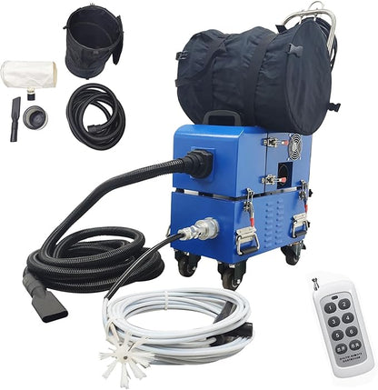 TECHTONGDA Air Duct Cleaning Machine for Fresh Air Pipe Cleaning & Suction, Rotary Brush Duct Pipe Cleaner Machine with Transformer 110V/220V, Dust Blowing Function, Applicable Diameter 1.97"-7.87"