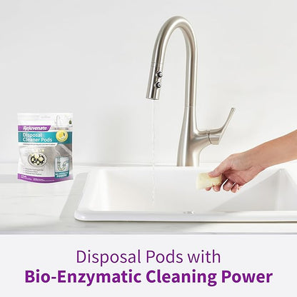 Rejuvenate Disposal Cleaner, 6 Pods, Lemon Scented Disposal And Pipe Cleaner Pods With Bio-Enzymatic Formula Help Break Down Leftover Food Waste And Remove Odors For A Clean, Fresh Disposal, 6 Pack