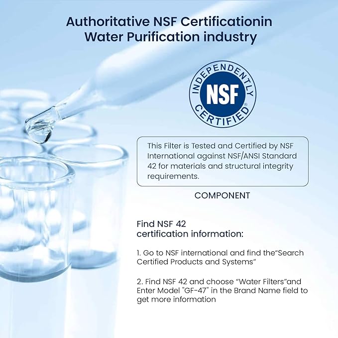 GLACIER FRESH NSF Certified Water Filter - Compatible with PUR® Filters RF9999® and RF-3375 - Replacement Faucet for All PUR® Systems - 6 Pack