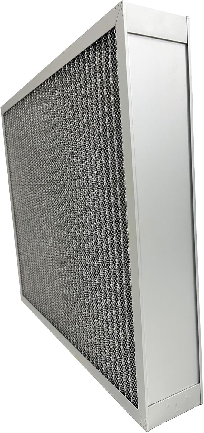 Washable Air Filter(16" x 25" x 4" MERV 5), Aluminum Electrostatic Air Filter for Furnace and Central Air Conditioner (Actual Size: 15.7" x 24.7" x 3.6")