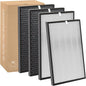 4-Pack 5000 Replacement Filter Compatible with AD5000 Air Puri-fier, Includes 2 Filters + 2 Activated Filters