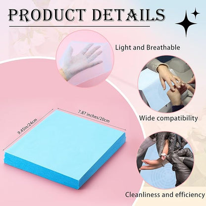400 Sheets Nail Dust Collector Filter Paper Disposable Nail Dust Suction Collector Filters Paper Sheets Portable for Salon Spa Tech Supplies Accessories (Blue)
