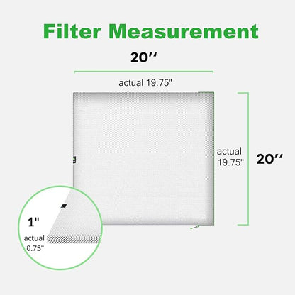 REair 20x20x1 Air filter Pro Kit, Washable and Reusable Air Filter 20x20x1 for AC HVAC Furnace, MERV 8 Air Filters Machine Washable & Dryer Friendly, AC Furnace Air Filter, Include 2 Filters&1 Frame