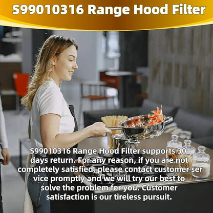 99010316 Range Hood Grease Filter - 11 1/4" x 11 3/4" Kitchen Mesh Hood Vent Filter, Replaceable Range Hood Filter for WA65AF, NTK7450000, 990721400, 990721400A (2 Pack)