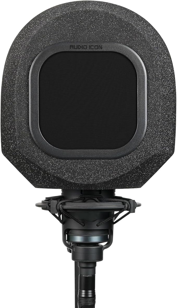 Soundbox Vocal Recording Isolation Booth | Portable Microphone Shield, Pop Filter for Studio-Quality Sound for Singing, Podcasting, Acoustic High-Density Foam Ball, Mic Soundproof Box (Classic Black)