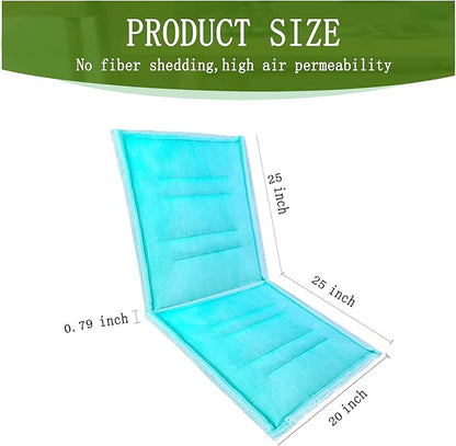 AUC Paint Booth Tacky Intake Filter Pad Series 55, 20" x 50" (8/case) Spray Booth Intake Filter with Internal Wire Support Frame