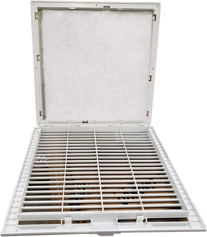 Tecnomatic ARIAF-150W Inlet Filter with Grill for Control Panel Enclosures, 6 x 6 Inch Air Exchange Vent, Snap-Mount Design, Hinged Front Grid