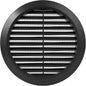 Black 6" Inch Round Ventilation Grille with Insect mesh. (Duct 6Ø / Grille 7Ø) Ventilation Applications. Indoor and Outdoor Soffit Vent Cover. Available 4 Sizes / 4 Colors.
