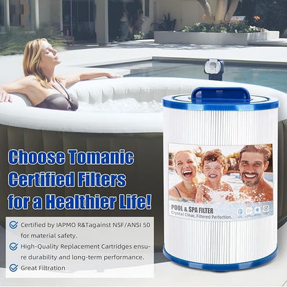 6CH-940 Spa Filter Replaces PWW50P3 Replacement Filter Filbur FC-0359, Aber Hot Tubs 03FIL1400, Waterway 817-0050 PWW50-Certified with NSF50 for Material Safety, 50 Sq.ft 2Pack