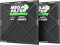 PuroAir MegaFilter - 20x20x1 Air Filter MERV 13 Activated CarbonTech Defense - Heavy Duty 3 Layer Furnace Filters Allergens, Pollen, Dust, Pet Dander, Smoke, Odors - HVAC Air Filter 20x20x1 (2-Pack)