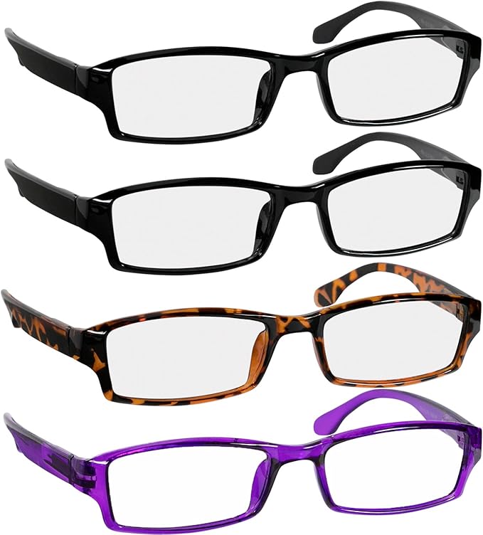 TruVision Readers Reading Glasses, Comfort Spring Hinges for Men and Women, 9501HP