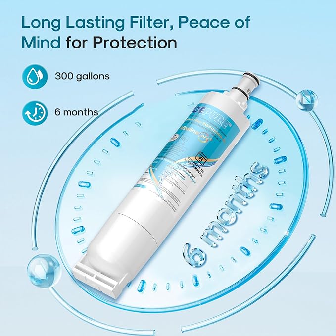 ICEPURE Alkaline 4396508 Refrigerator Water Filter Replacement for EDR5RXD1, EveryDrop Filter 5, Whirlpool 4396510, 4392857, 4396547, 9085, NL300, LC400V, PNL240V, WF-NLC240V WF285, Enhances PH, 3Pack