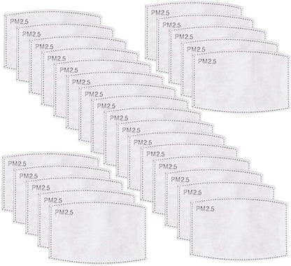 50Pieces PM - 2.5 Anti Dust Activated Carbon Filter 5 Layers Replaceable Anti Haze Filters for Respirator
